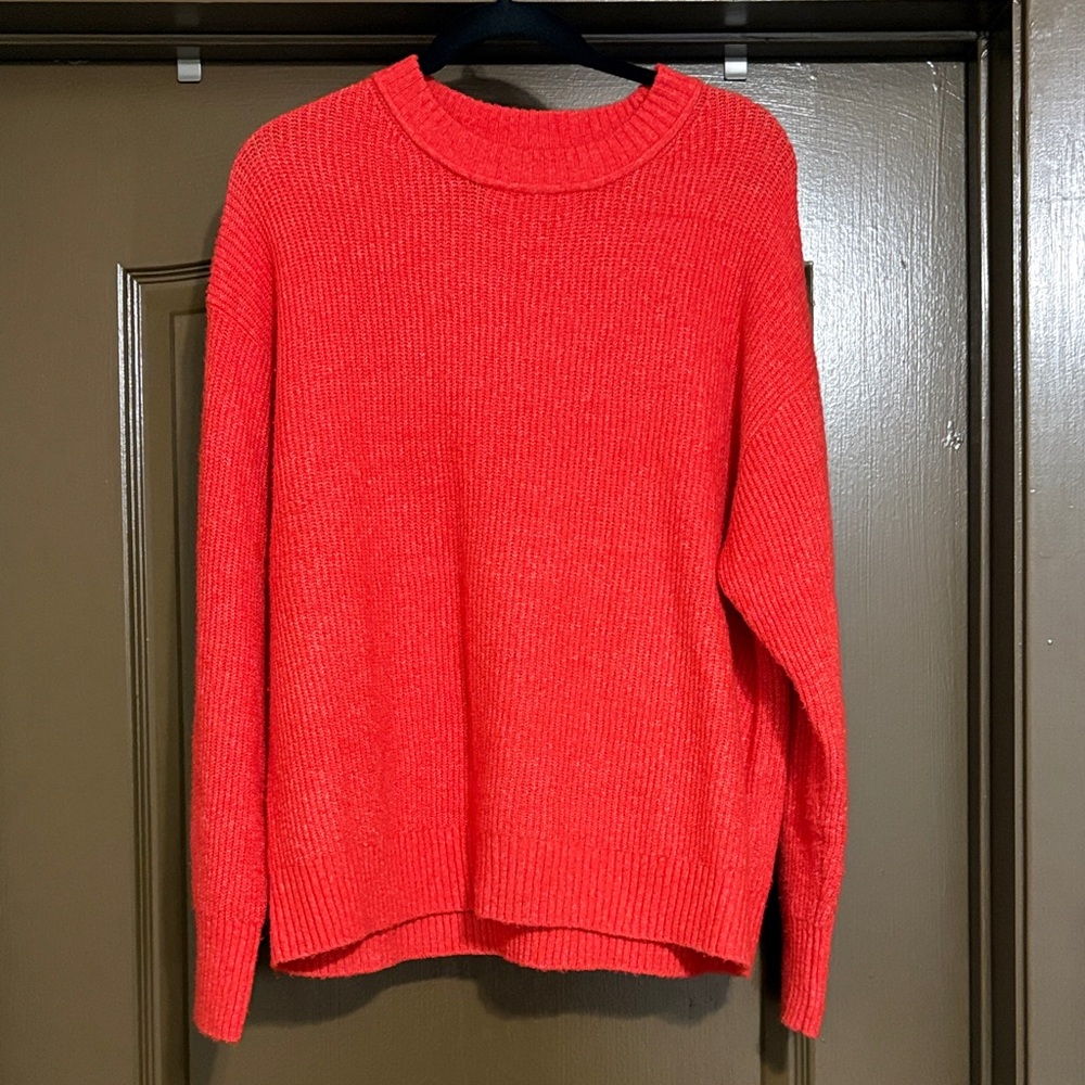 American Eagle Outfitters Vibrant Red Crew Neck Sweater